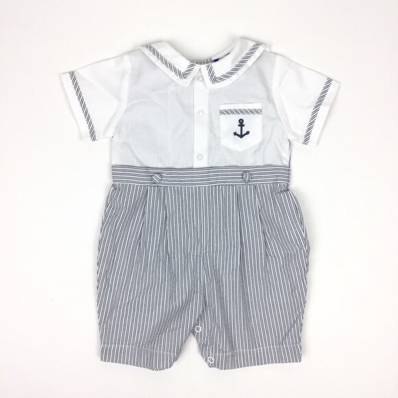Carriage Boutiques Nautical Romper 9 Months - Picture 1 of 7